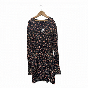 ZARA Micro floral Shirred Dress NWT
